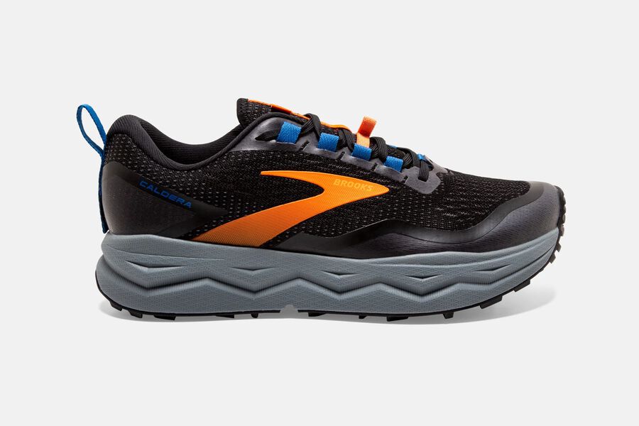 Caldera 5 Trail Brooks Running Shoes NZ Mens - Black/Orange - DMLXPU-230